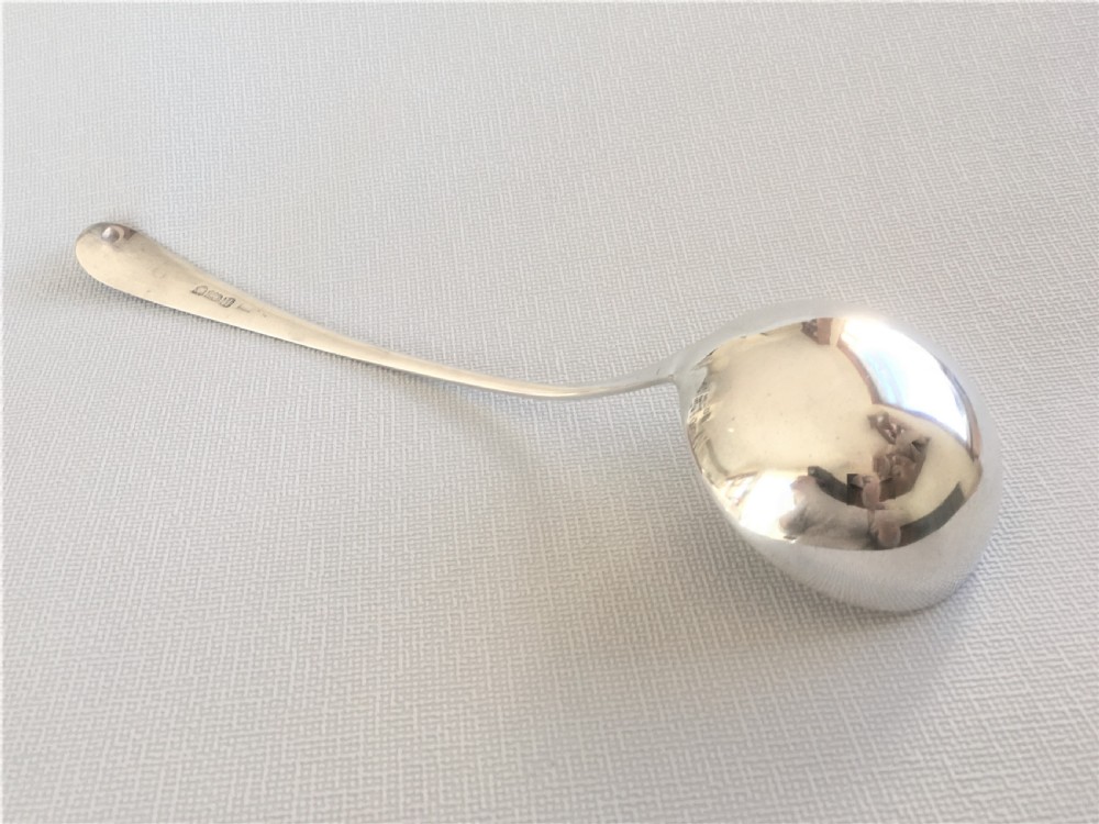 An 18th Century small silver soup ladle View V