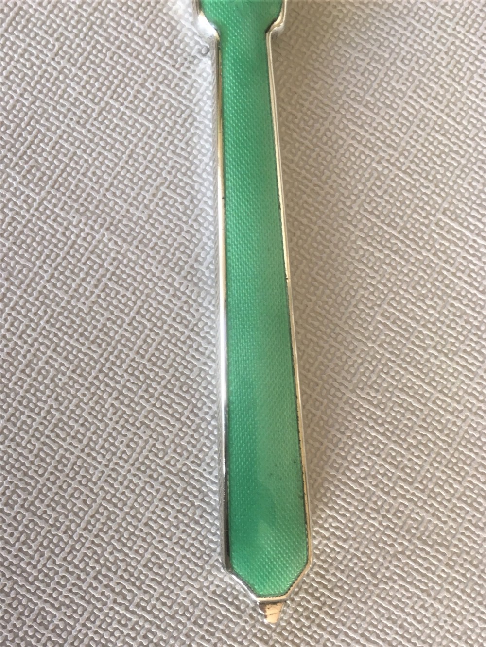 A fabulous Art Deco silver & enamel hand mirror View III