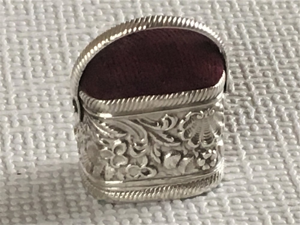 A Georgian silver novelty pincushion View V