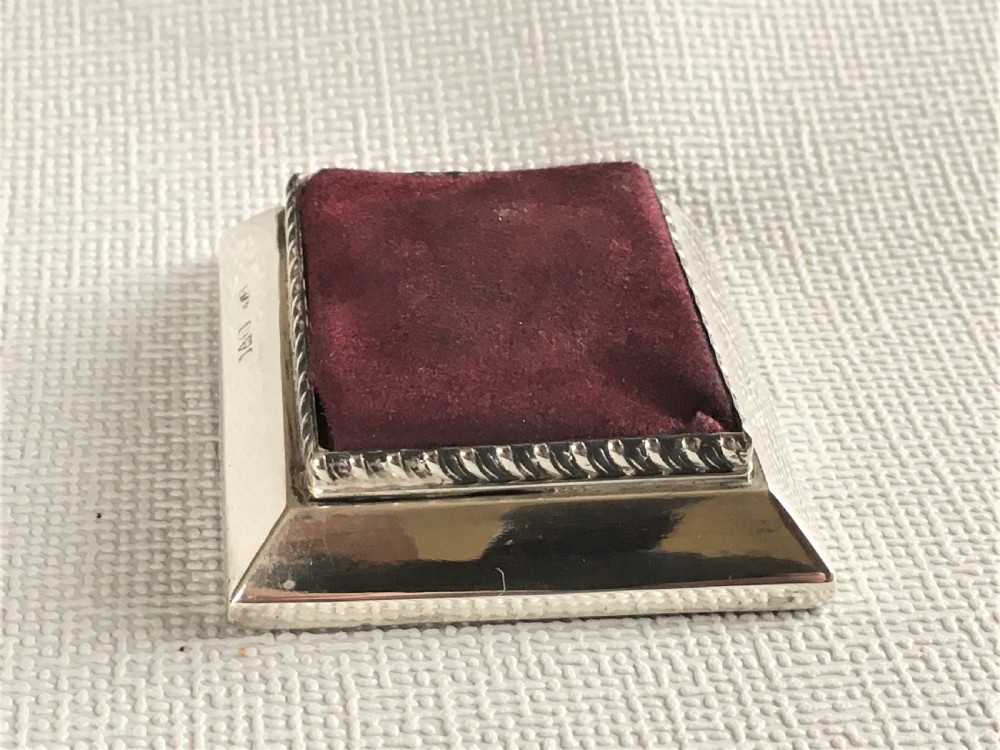An unusual Chester silver table pincushion View II