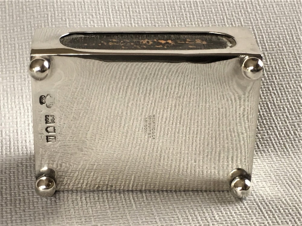 An Edwardian silver table matchbox View V