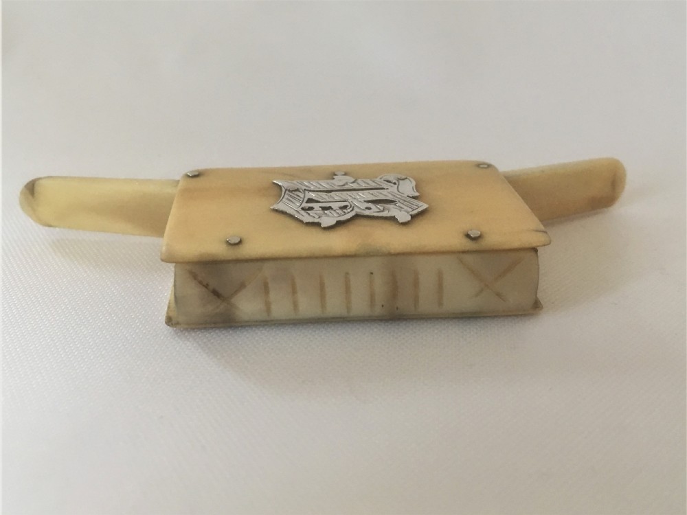 A Victorian silver & ivory double ended vesta View IV