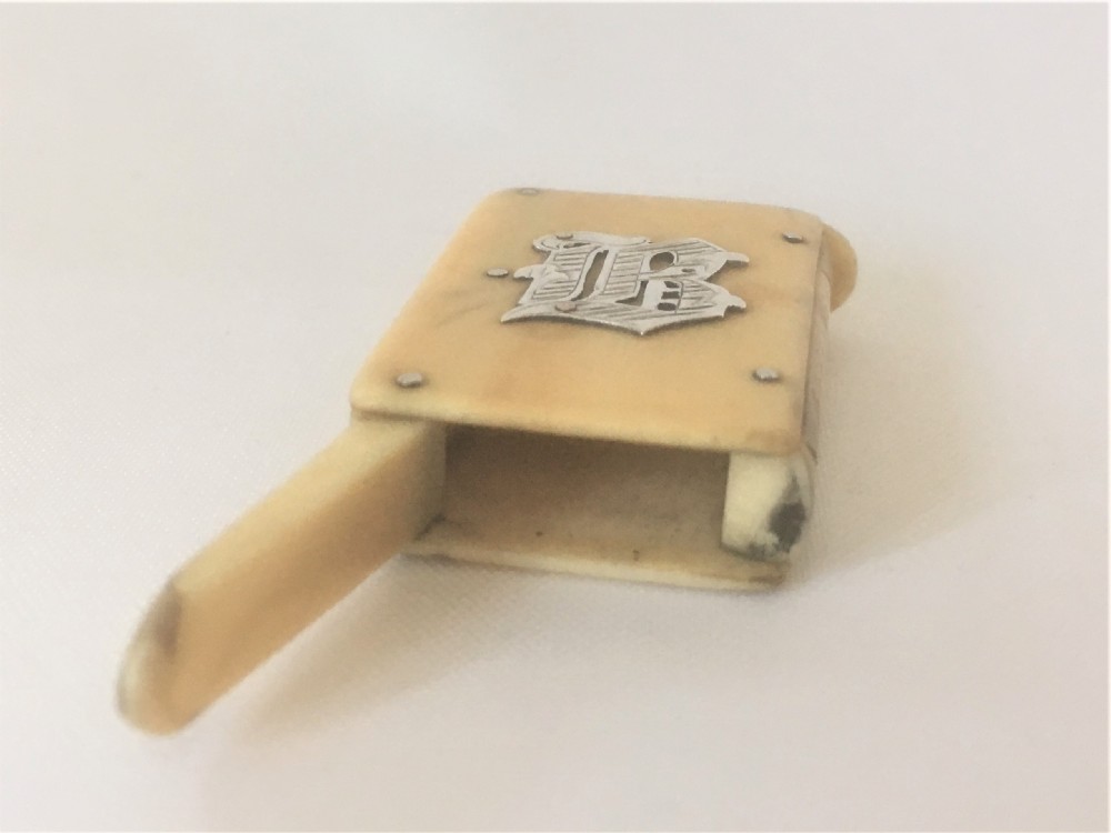 A Victorian silver & ivory double ended vesta View VI