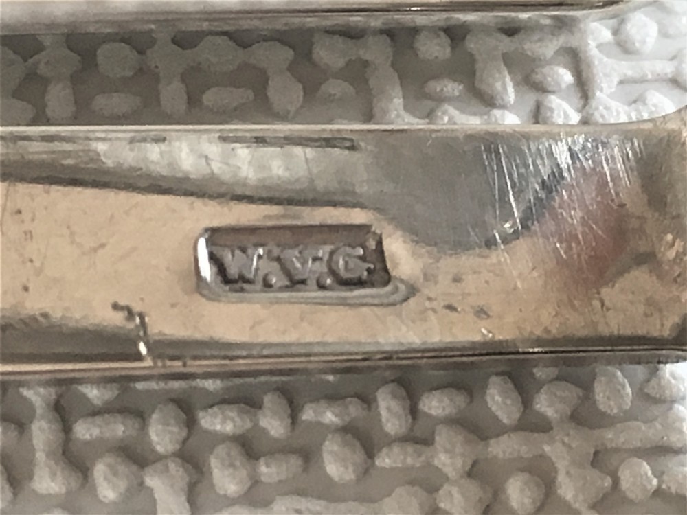 A pair of patented Edwardian silver ice tongs View IV