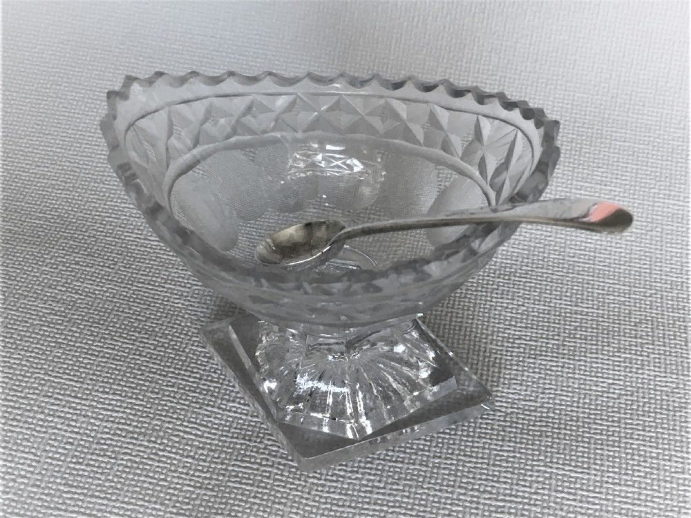 A late 18th Century boat salt & silver spoon View II