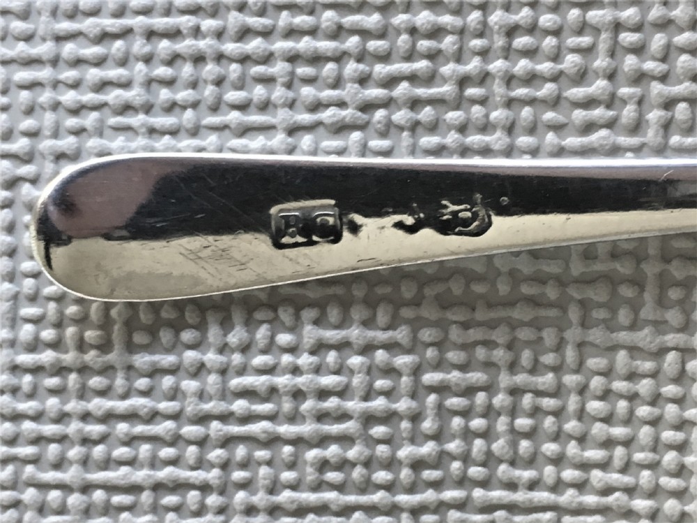A late 18th Century boat salt & silver spoon View VIII