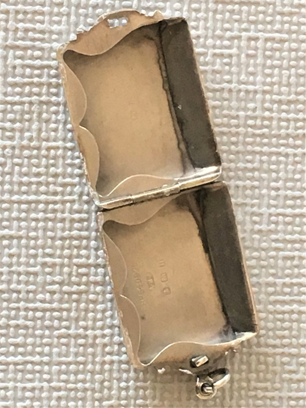 A rare silver double stamp case View IV