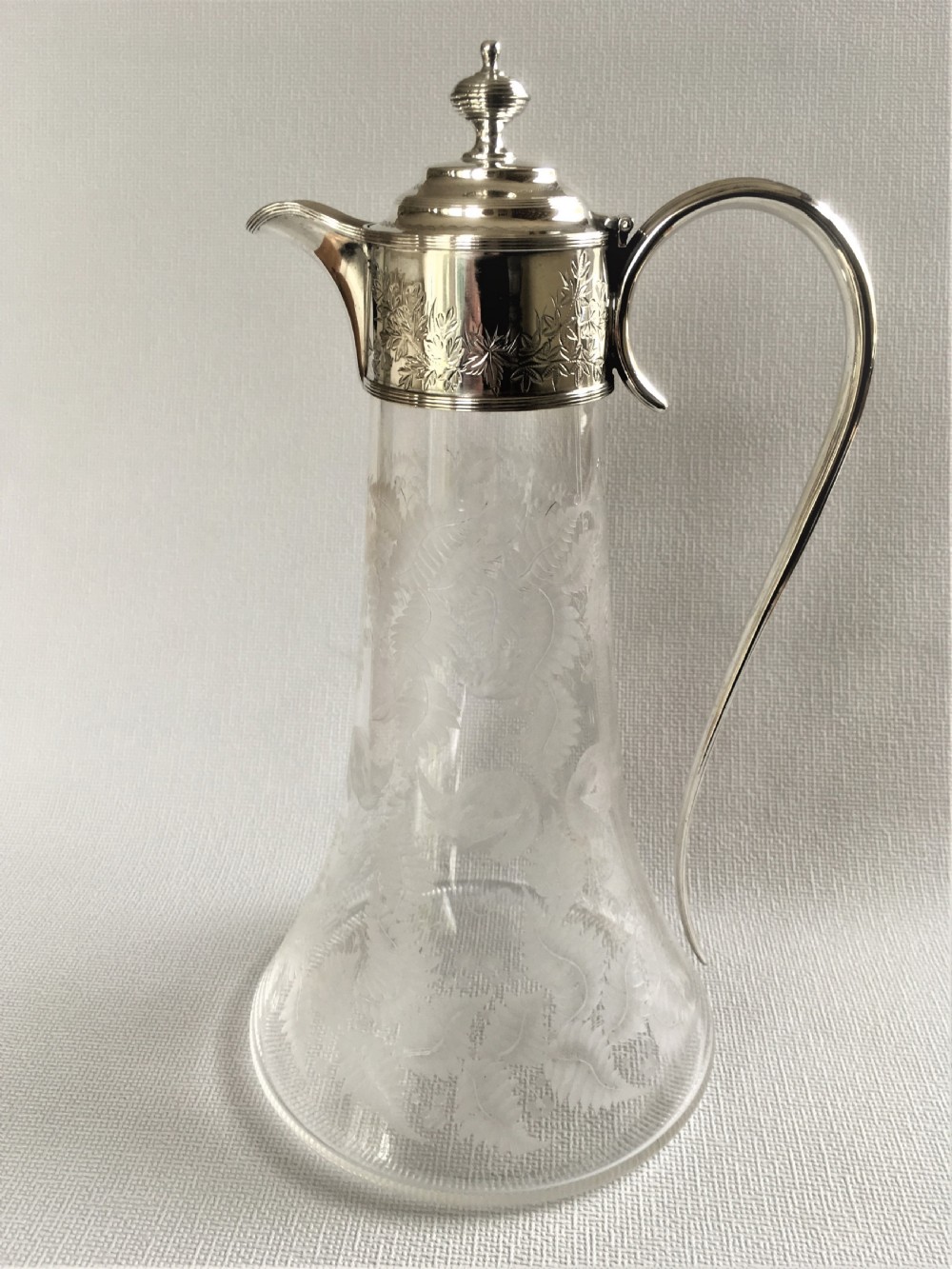 A fabulous silver plated Victorian claret jug