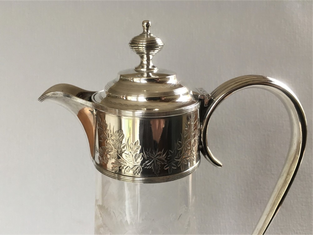 A fabulous silver plated Victorian claret jug View II