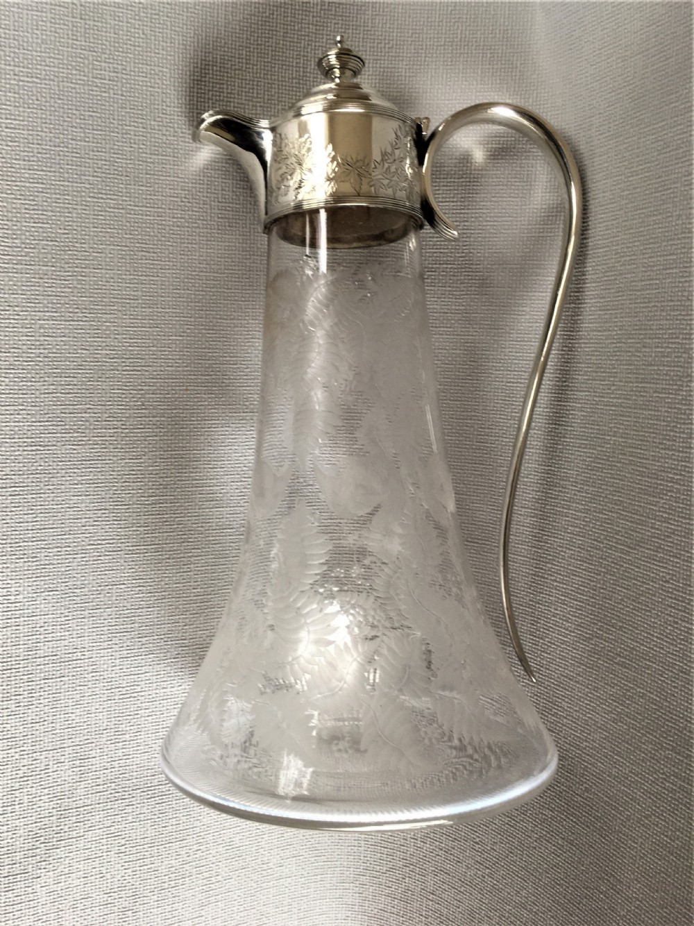 A fabulous silver plated Victorian claret jug View IV