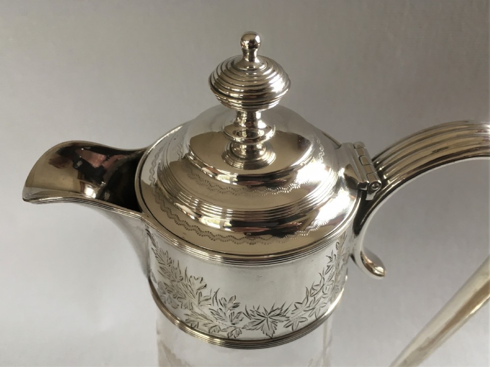 A fabulous silver plated Victorian claret jug View V
