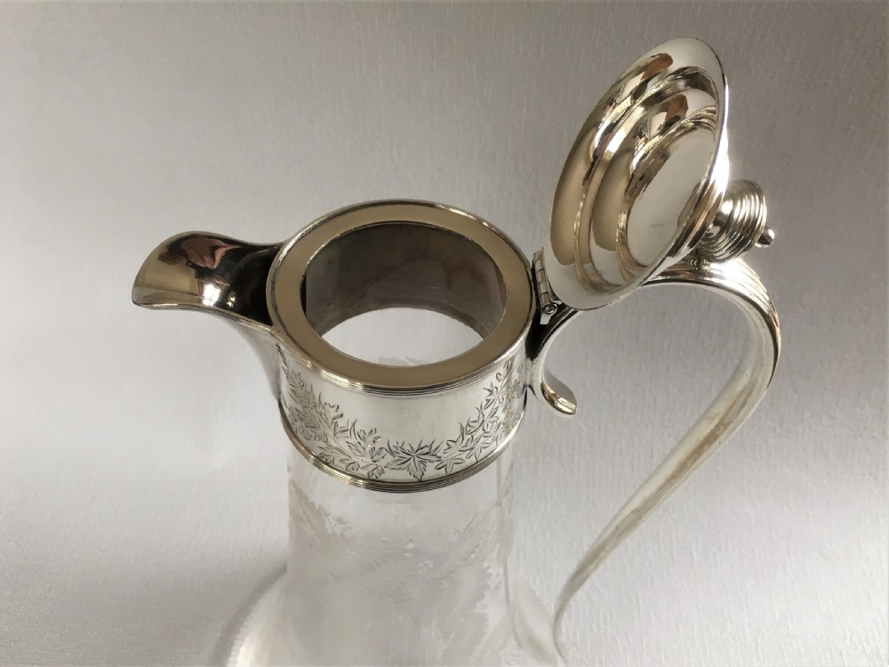 A fabulous silver plated Victorian claret jug View VI
