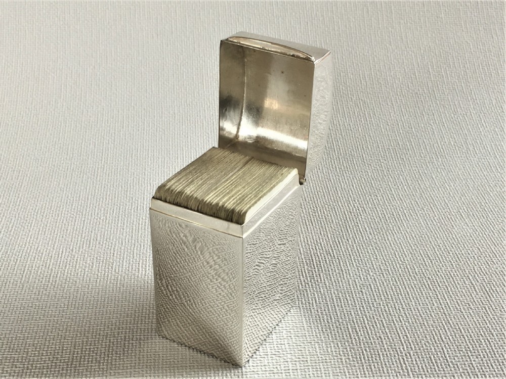 A superb silver double patience card box View III