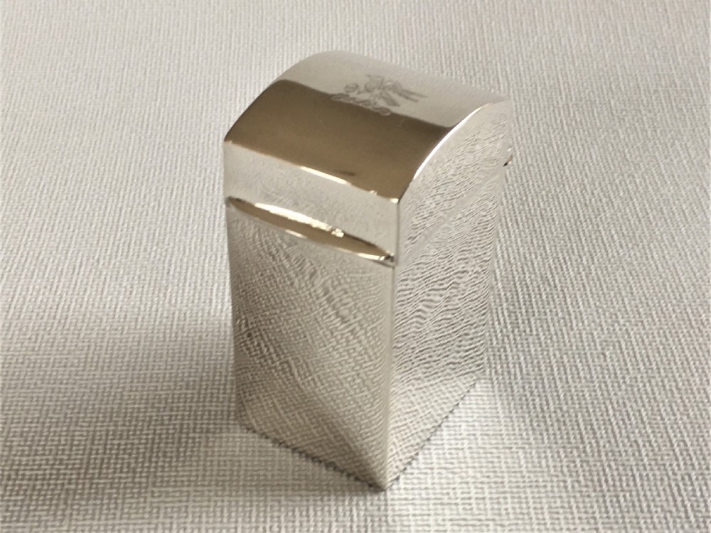 A superb silver double patience card box View V