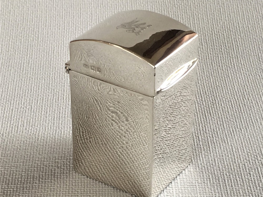 A superb silver double patience card box View VI