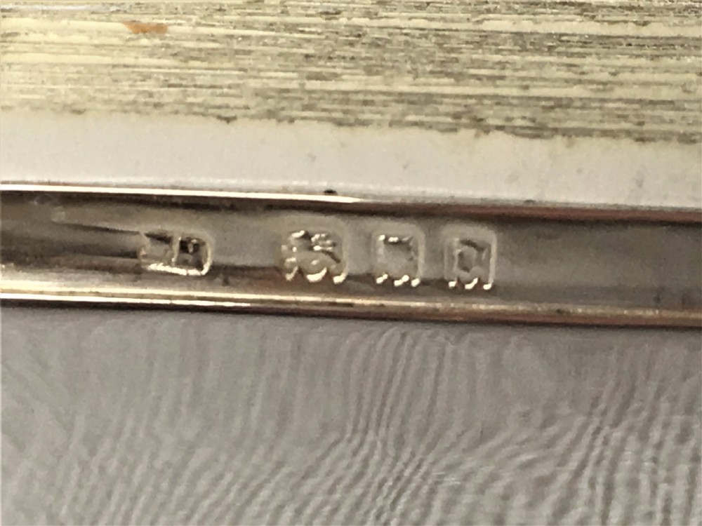 A superb silver double patience card box View VII