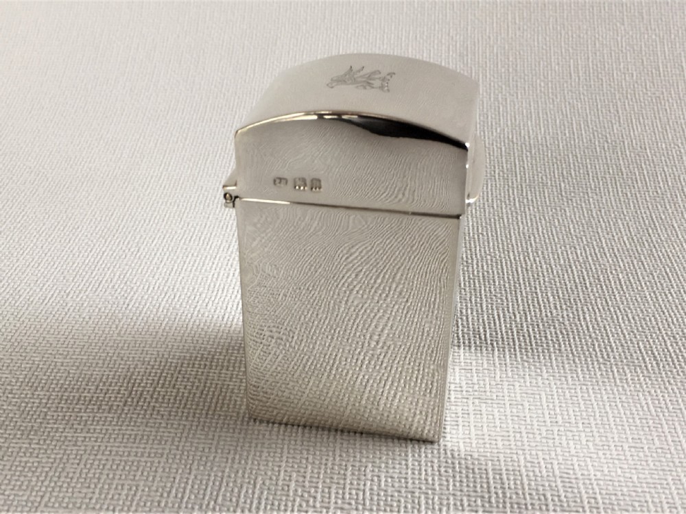 A superb silver double patience card box View IX