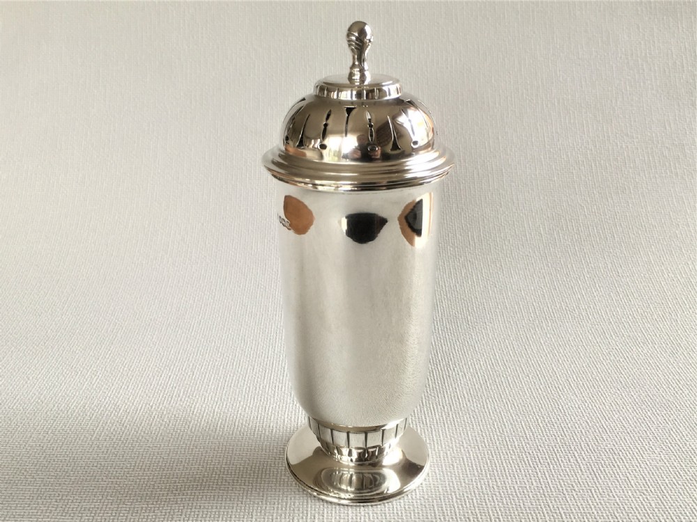 A quality Art Deco silver sugar caster View II