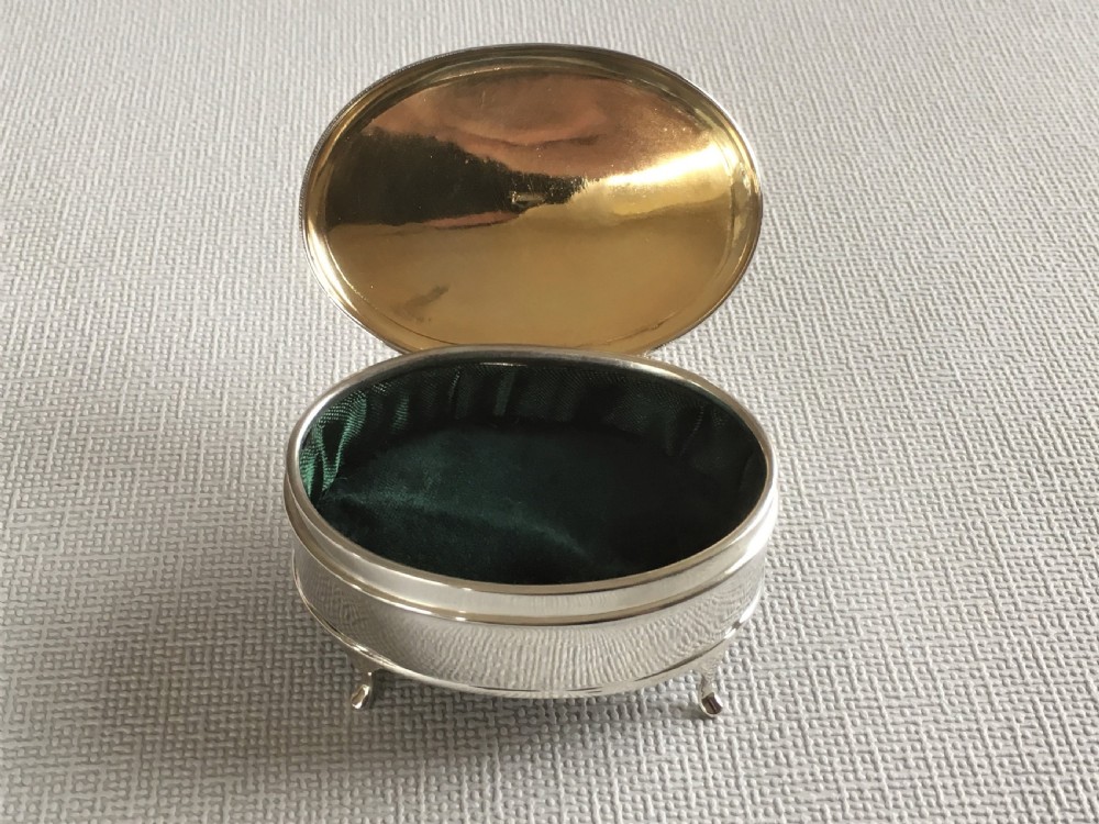 A charming oval silver trinket box View IV