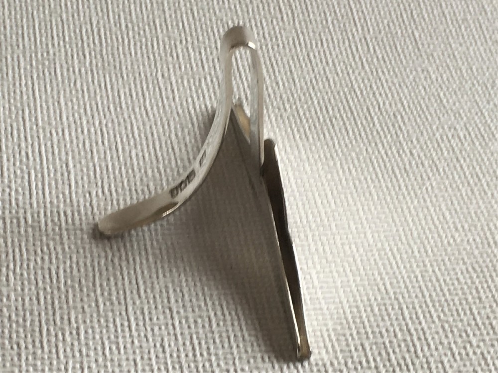 A large Edwardian silver menu holder View III