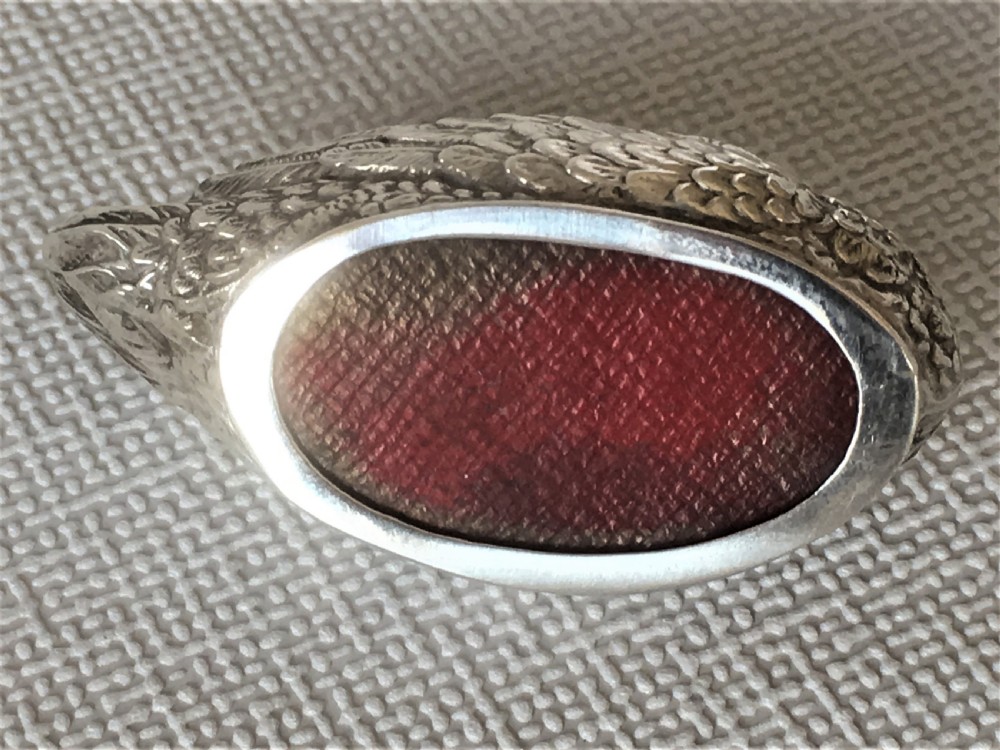 An Edwardian silver swan pin cushion View V