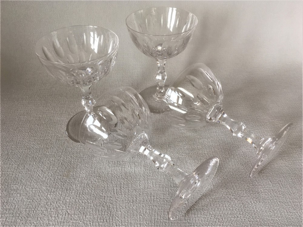 A set of four Victorian cut glass champagne bowls View IV