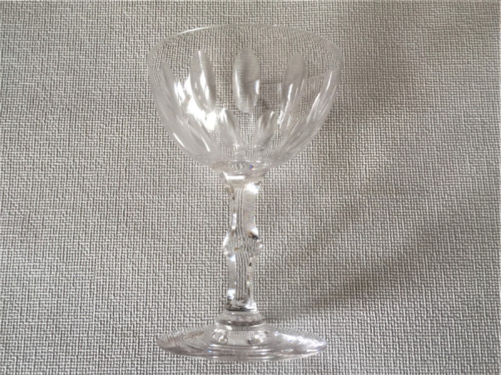 A set of four Victorian cut glass champagne bowls View V