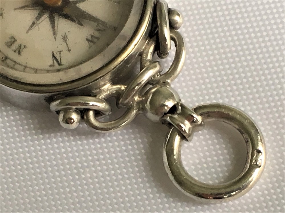 A Victorian silver fob compass View IV