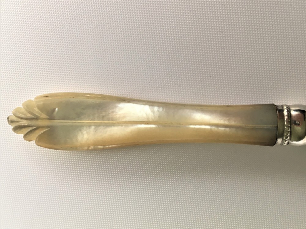 A Victorian silver & mother-of-pearl butterknife View VI