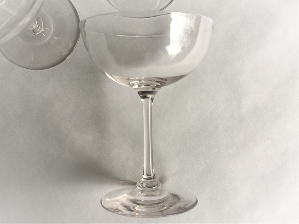 A stylish set of 6 Victorian champagne glasses View V