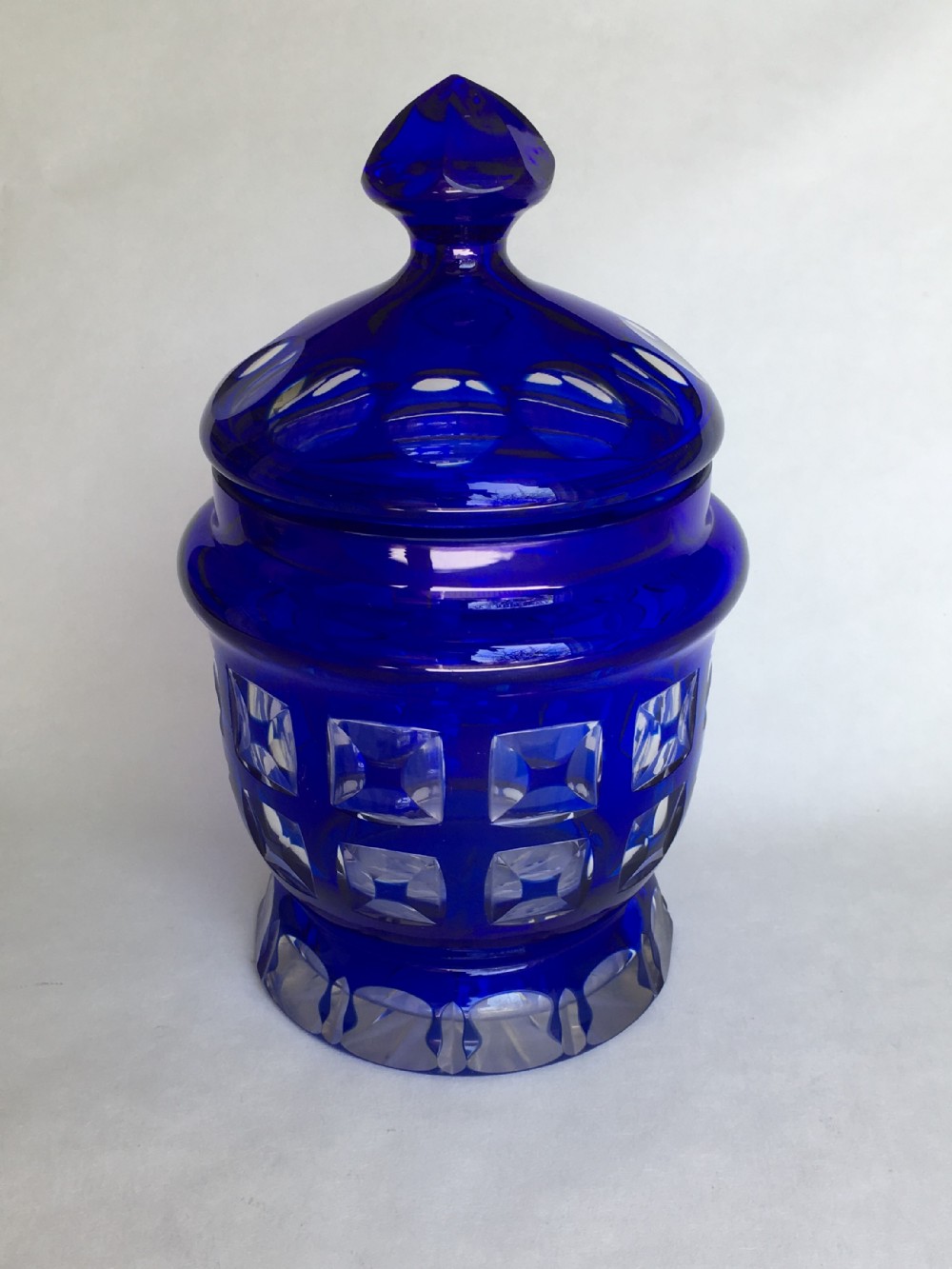 A fabulous late Victorian cut glass biscuit barrel