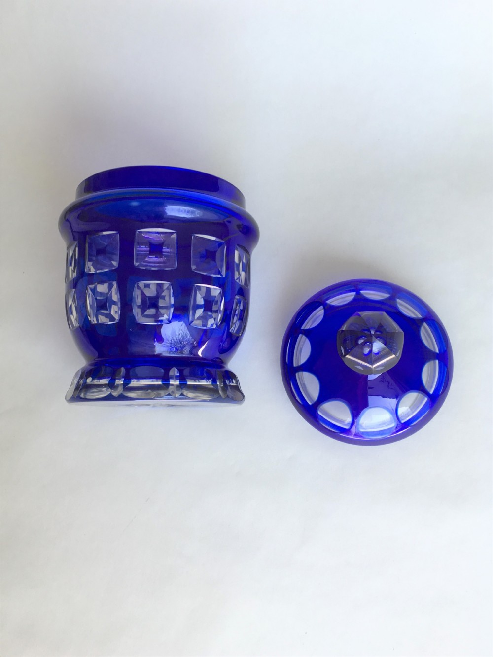 A fabulous late Victorian cut glass biscuit barrel View IV