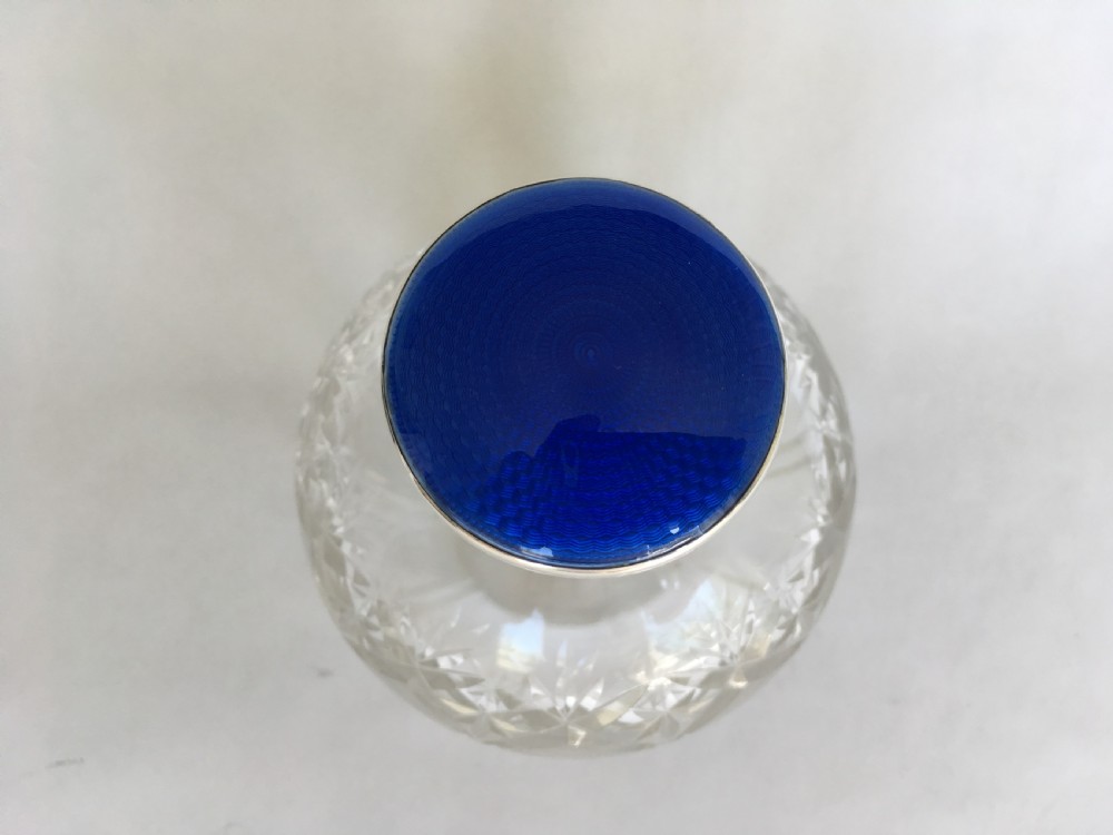 A silver & guilloche enamel cologne bottle View VI