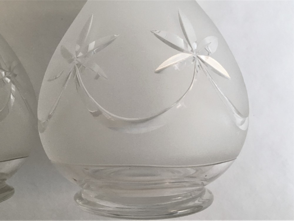 A handsome pair of Victorian frosted carafes View VI