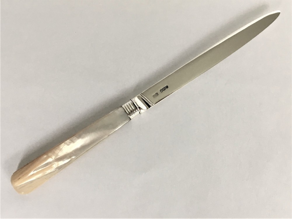 A good Georgian silver & mother-of-pearl letter opener View IV