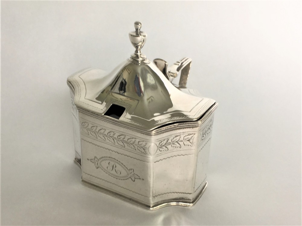 A fabulous large Georgian silver mustard pot