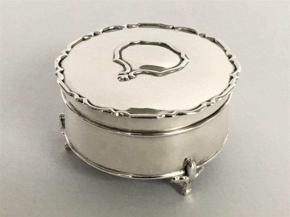 A Mappin & Webb silver trinket box