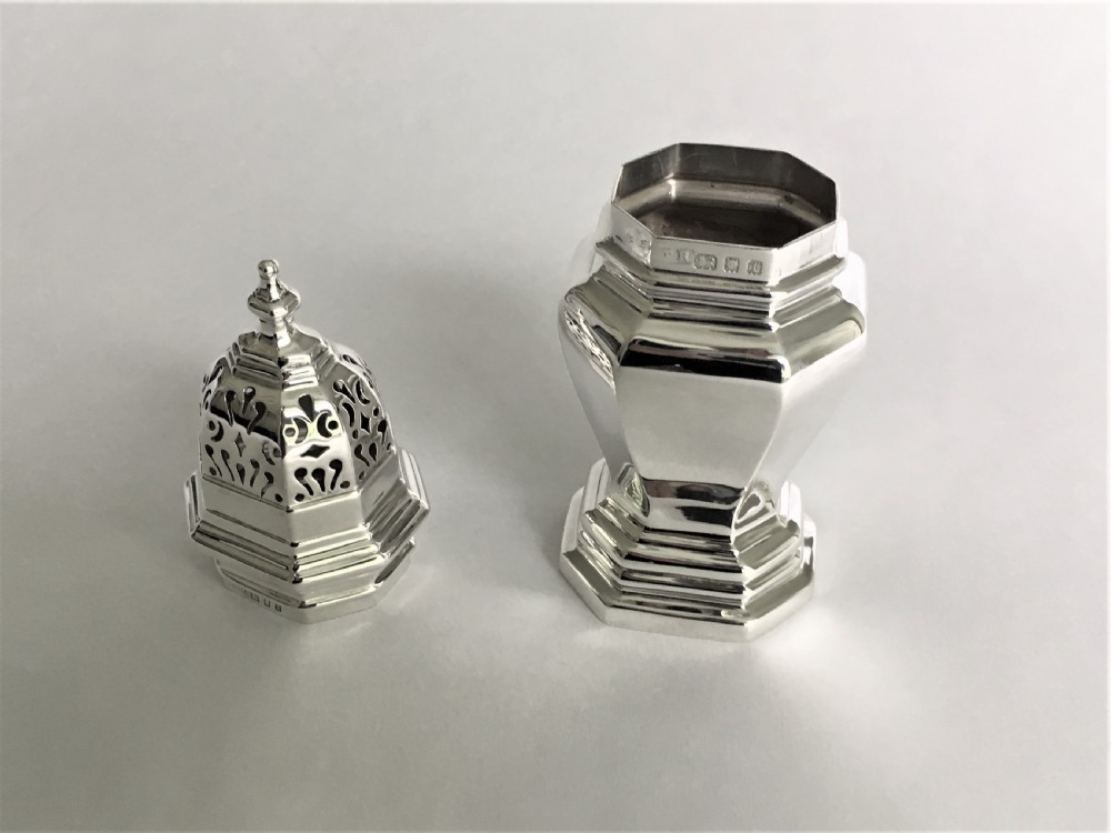 Rossi of Norwich silver sugar caster View V