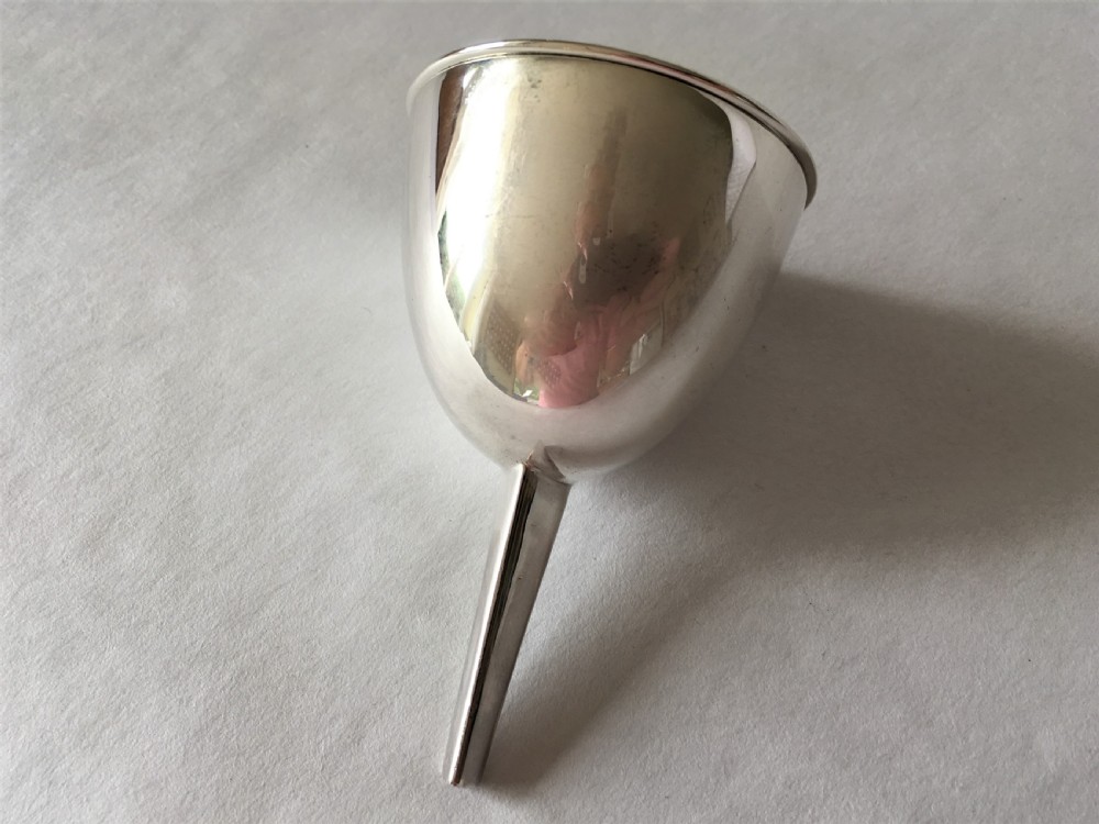 A superb Victorian small silver gilt wine funnel View VII