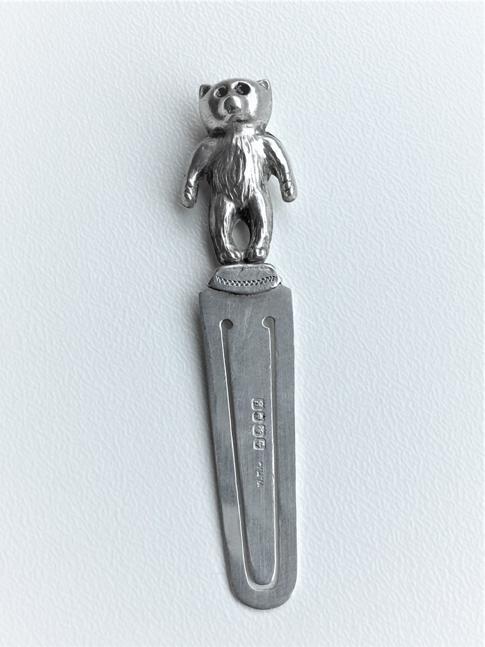A rare Scottish silver Teddy Bear bookmark