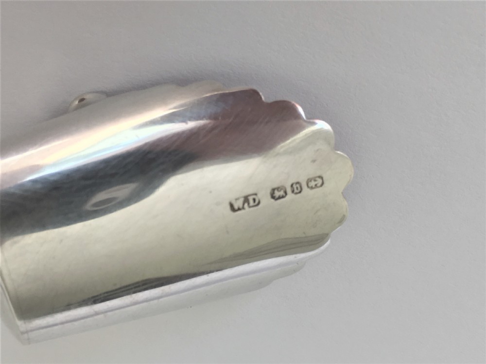 A pretty Victorian silver gilt caddy shovel View VII