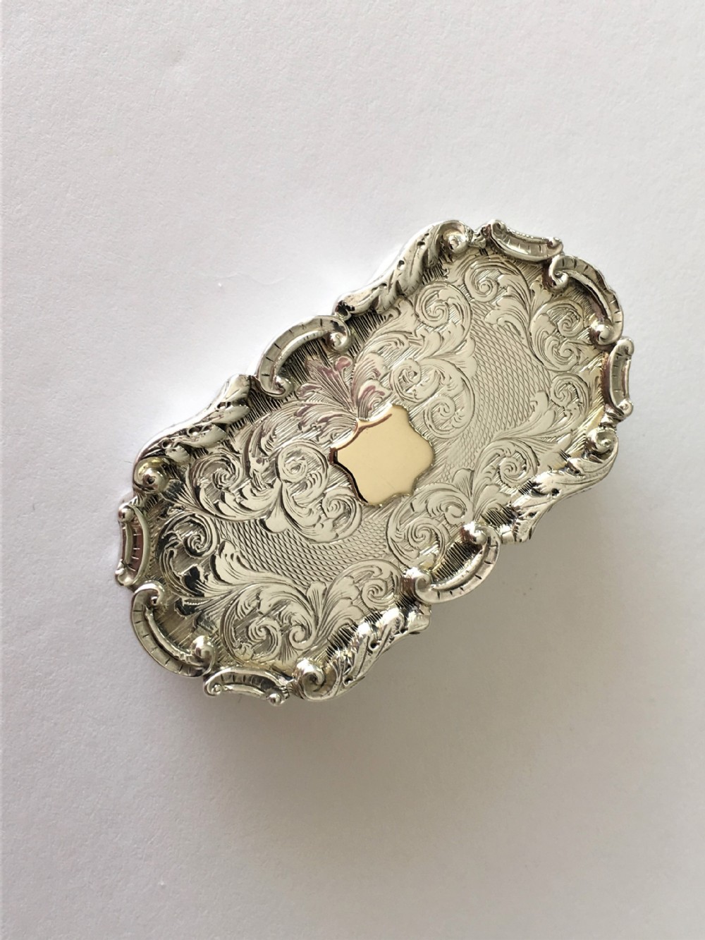 A fabulous early Victorian silver gilt snuff box