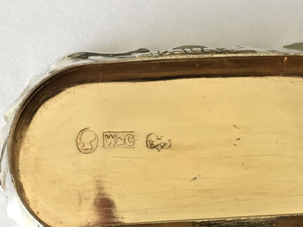 A fabulous early Victorian silver gilt snuff box View V