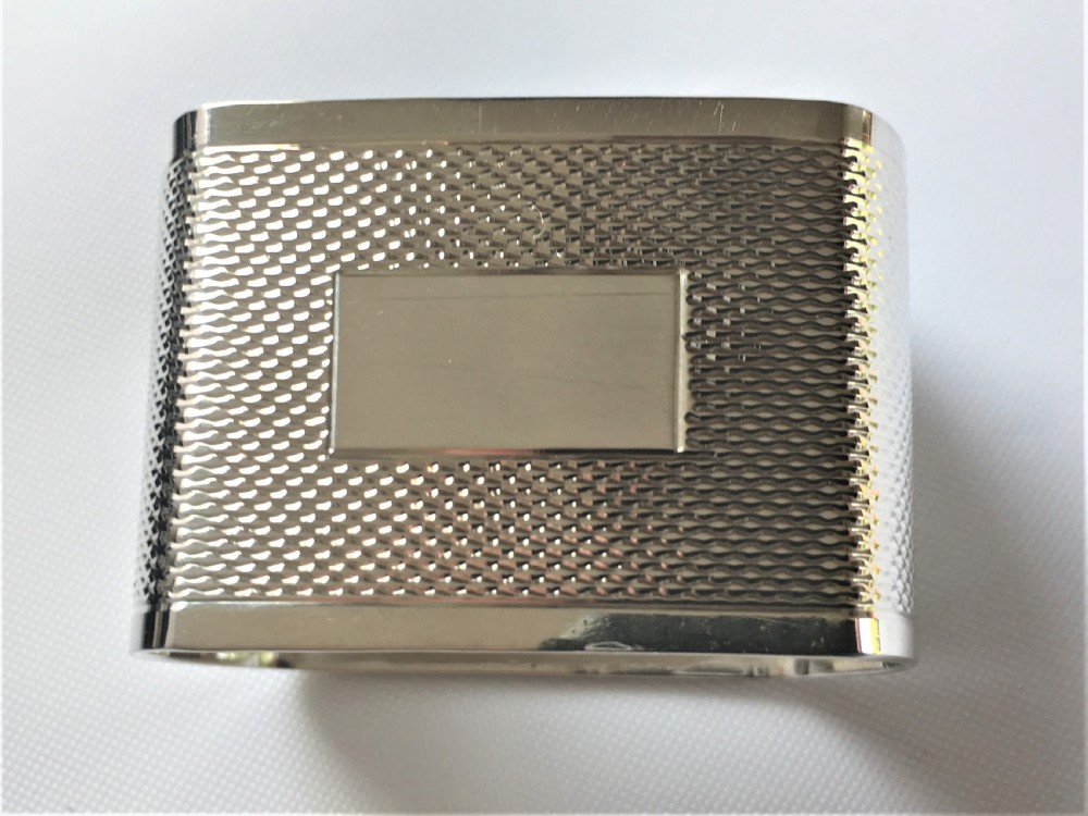 A superb set of six Art Deco silver napkin rings View V