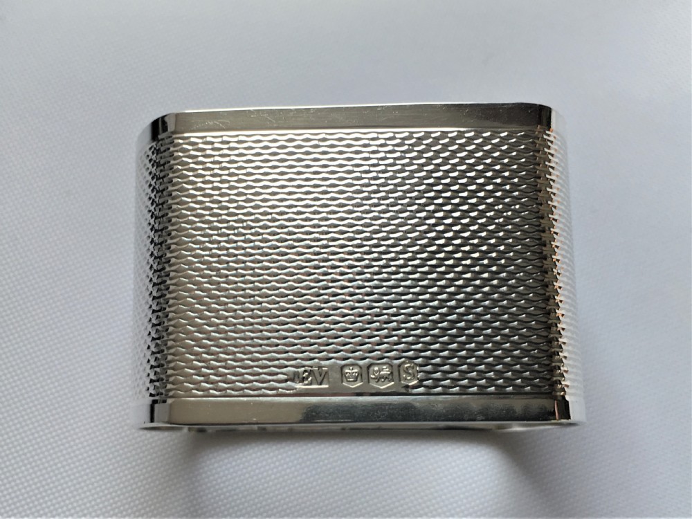 A superb set of six Art Deco silver napkin rings View VI