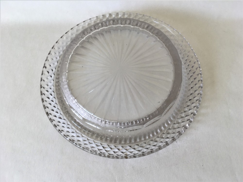 An extremely rare Regency cut glass decanter coaster View VI