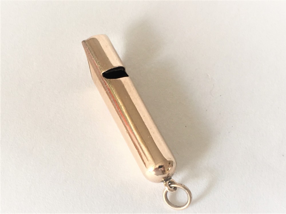 A rare Victorian 9ct. gold dog whistle View III