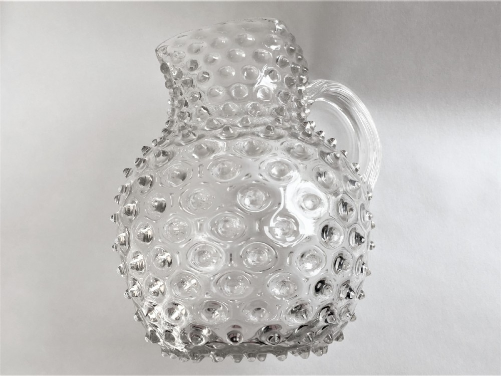 An impressive Victorian 'bobbled' glass water jug View IV