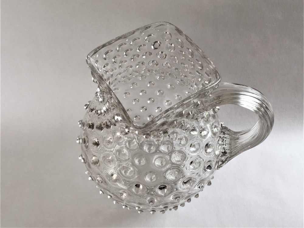 An impressive Victorian 'bobbled' glass water jug View VII