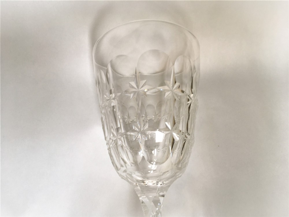 A gorgeous Victorian cut glass wine goblet View VI